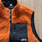 Stussy Sherpa Reversible Tangerine Vest
