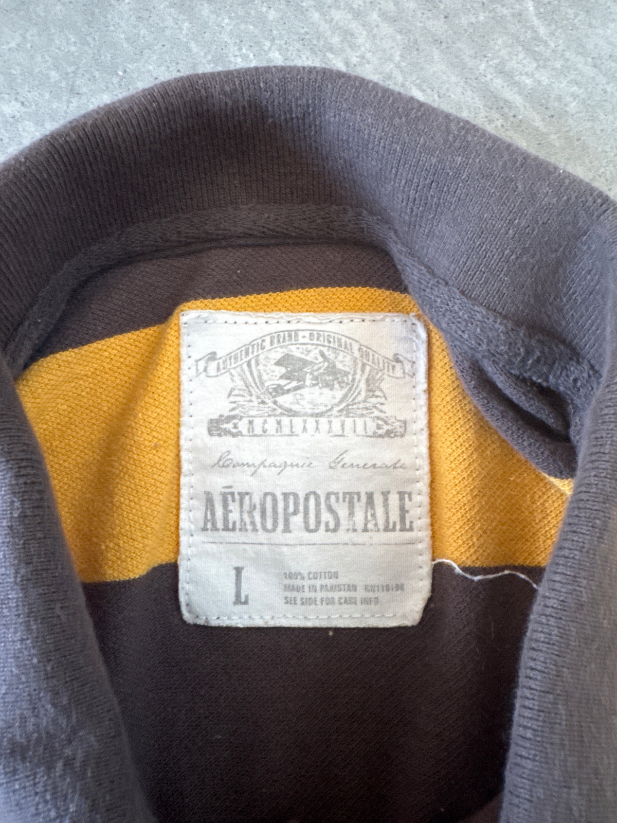 Y2K Aeropostale Embroidered Striped Polo Shirt