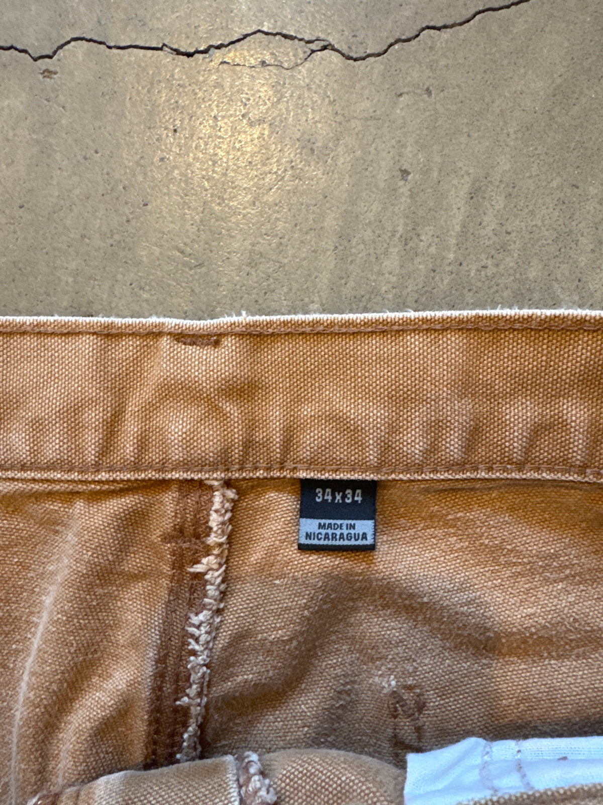 Vintage Carhartt Faded Distressed Tan Carpenter Pants