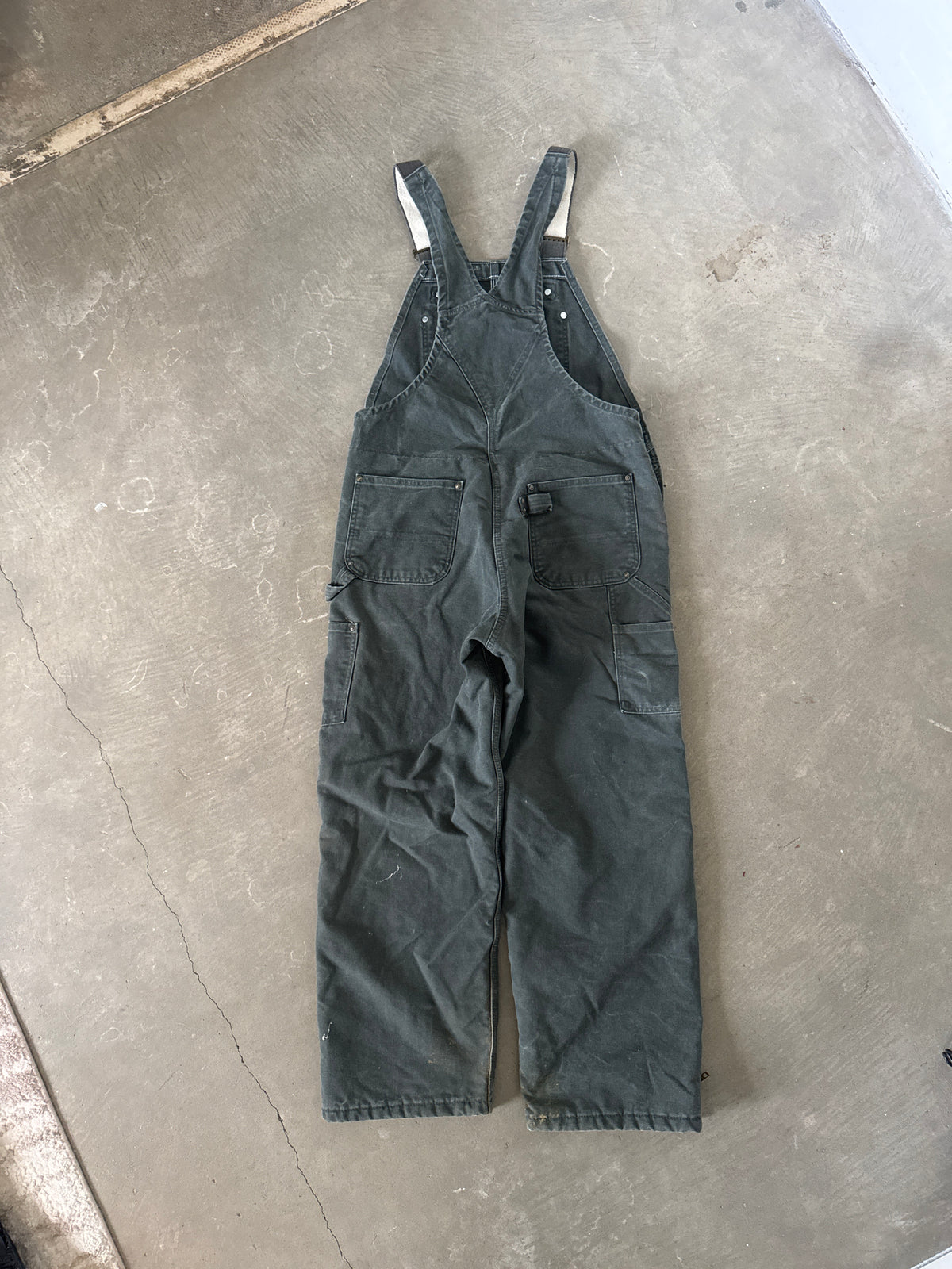 Vintage Carhartt Olive Green Quilted Lined Overalls