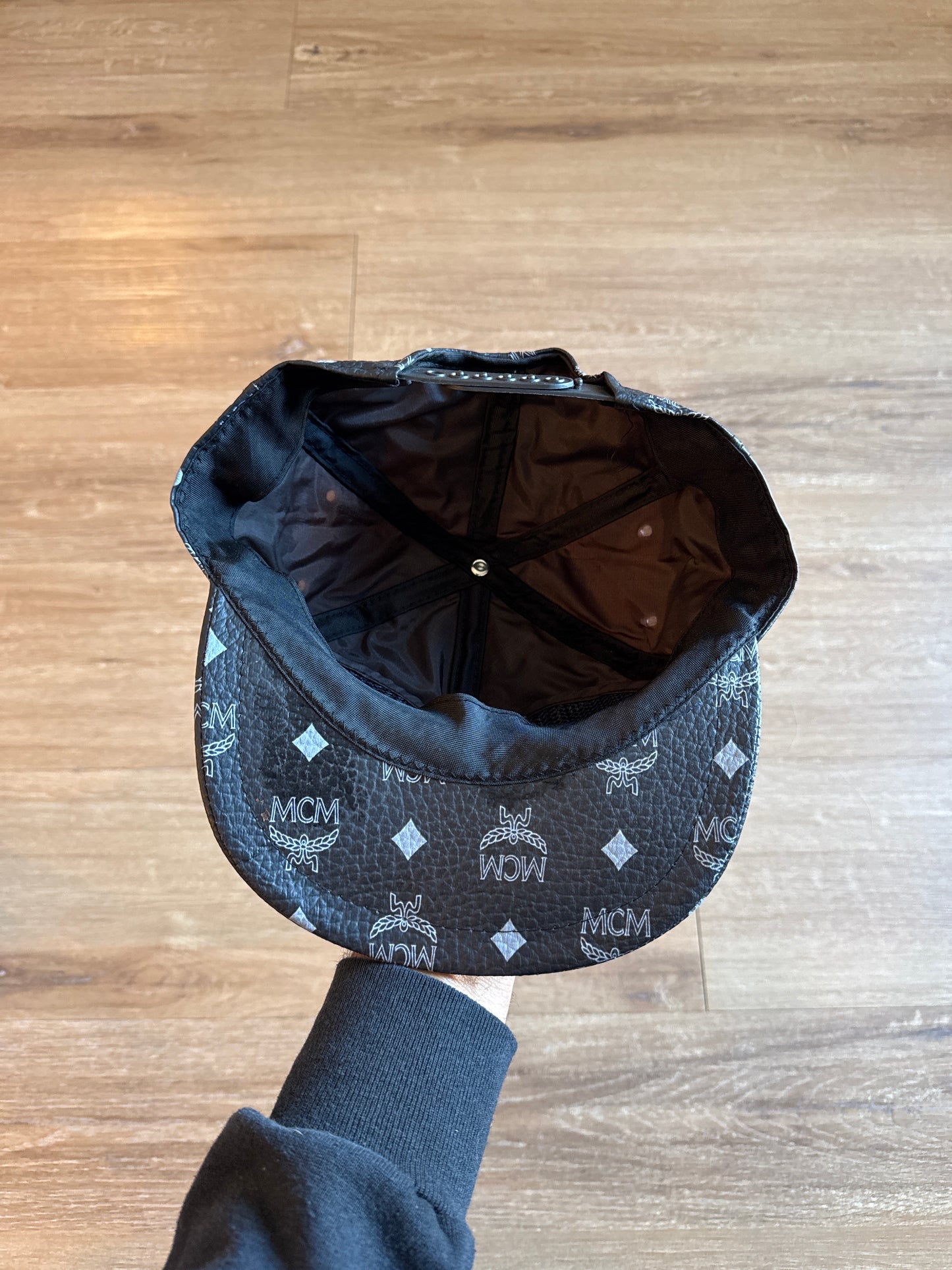 Vintage 90s MCM München Monogram Snap Back Hat