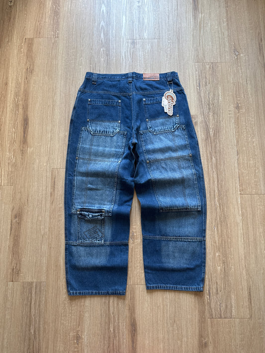 Vintage Culture Jeans Double Knee Pocket Denim Jeans