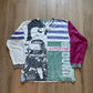 Vintage 90s Patchwork Graphic Adventure Bound Lace Up Long Sleeve Tee