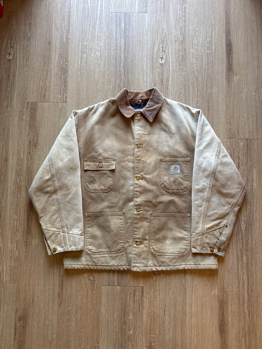 Vintage Carhartt Tan Barn Work Wear Chore Jacket