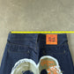 Evisu Japanese Brown Wave Art Selvedge Denim Jeans