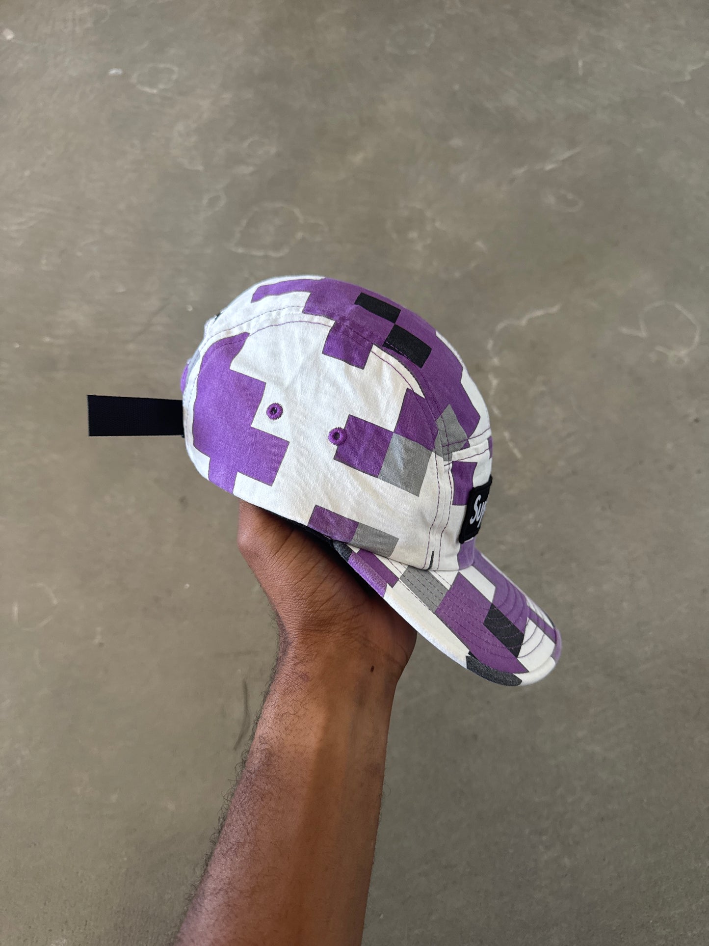 Supreme Military Purple Digi Camo Camp Cap (FW20)