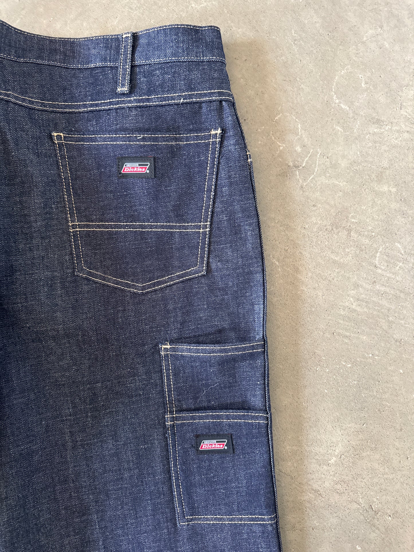 Vintage Dickies Baggy Dark Denim Jean Shorts