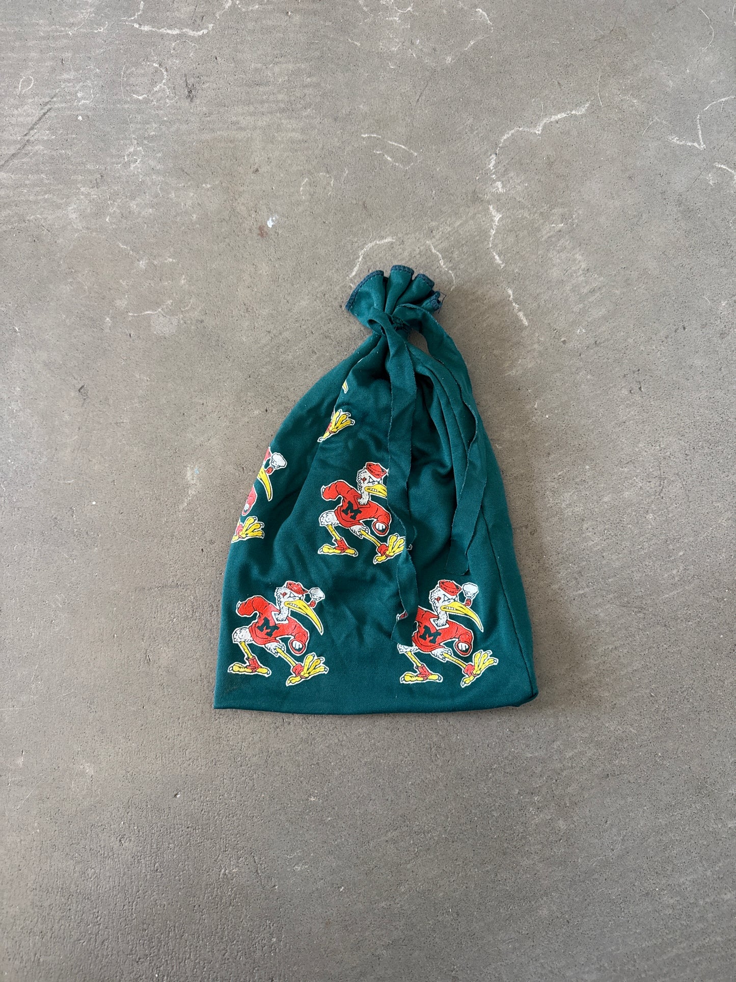 Vintage 90s Miami Hurricanes Rag Beanie Hat