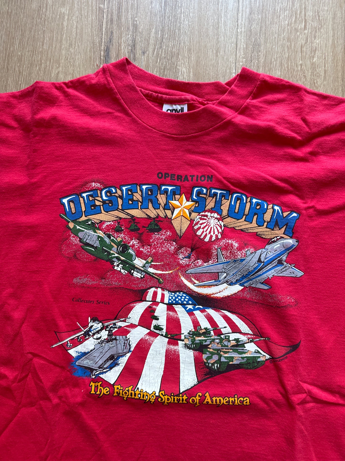 Vintage 90s Operation Desert Storm The Fighting Spirit Of America Collectors Series Tee
