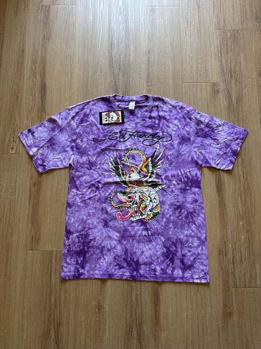 Ed Hardy Eagle Skull Snake Tie Dye Tee