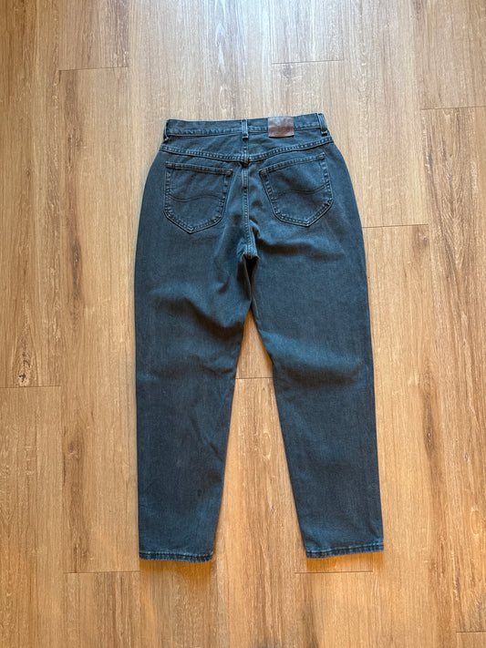 Vintage Women’s Lee Riveted Faded Black Denim Jeans