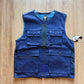 Vintage 90s Be-Bop Plaid Cargo Reversible Vest