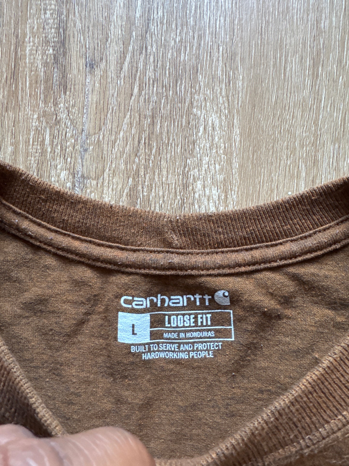 Carhartt Brown Pocket Logo Loose Fit Tee