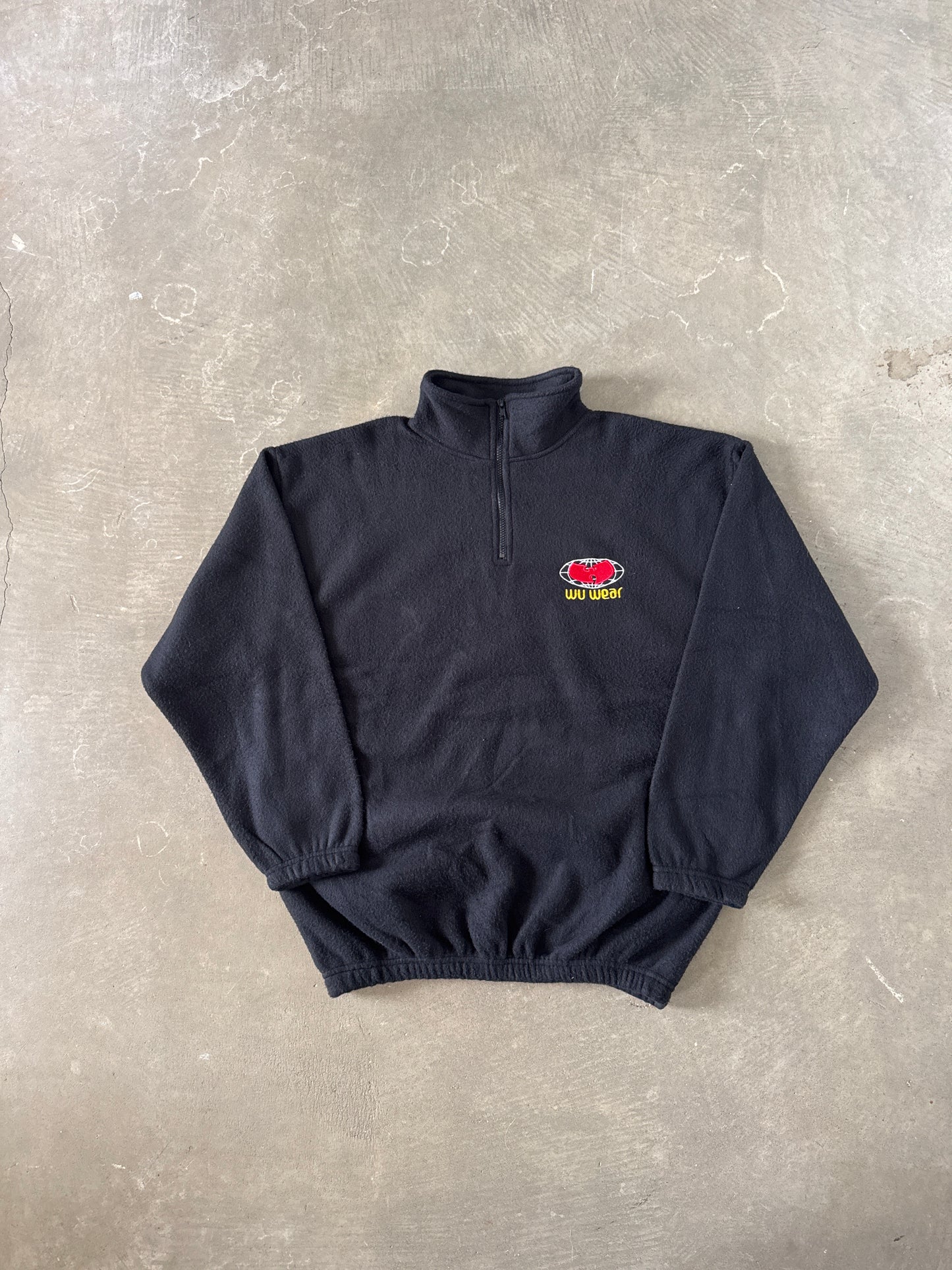 Vintage Wu Wear Fleece Embroidered Logo Quarter Zip Pullover
