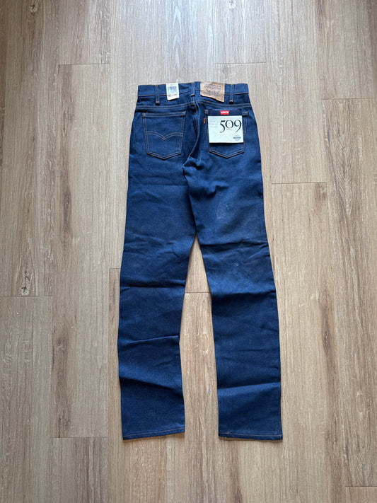 Vintage 1989 Levi’s 509 Slim Straight Boot Adjacent Cut Blue Denim Jeans