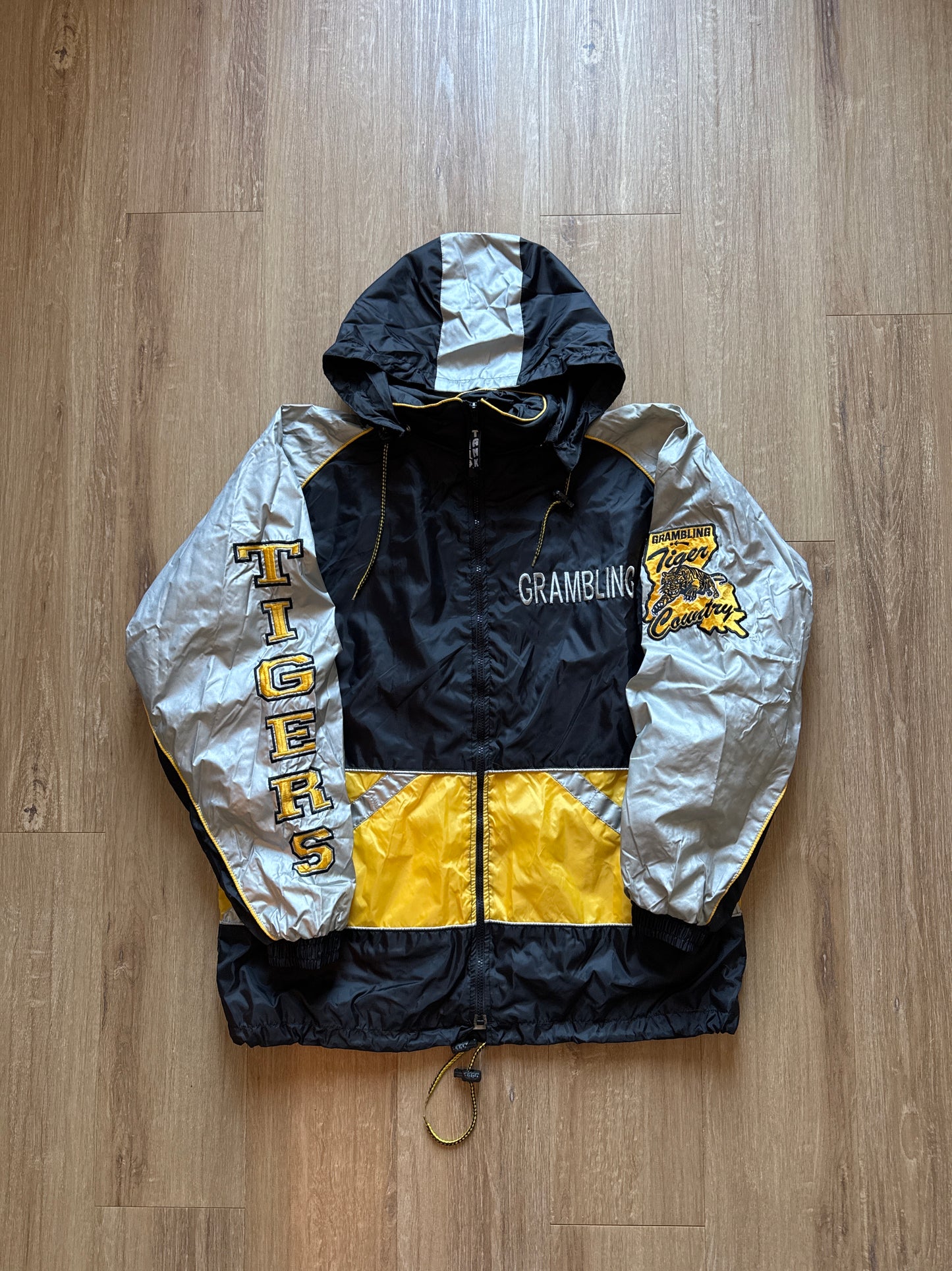 Vintage 90s Tank Grambling State University Tiger Country Winbreaker Zip Up HBCU Jacket