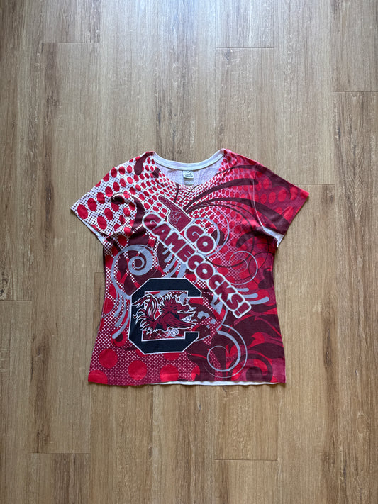Y2K Women’s University Of South Carolina Gamecocks All Over Print Tee