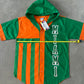 Vintage 90s University Of Miami Hurricanes Hooded Tee Shorts Set