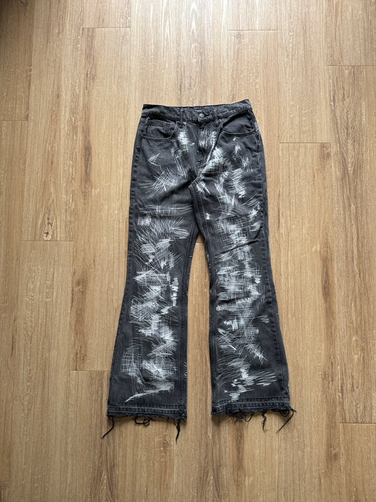Urban Outfitters BDG 90s Bootcut Flare Denim Contrast Stitch Black Jeans