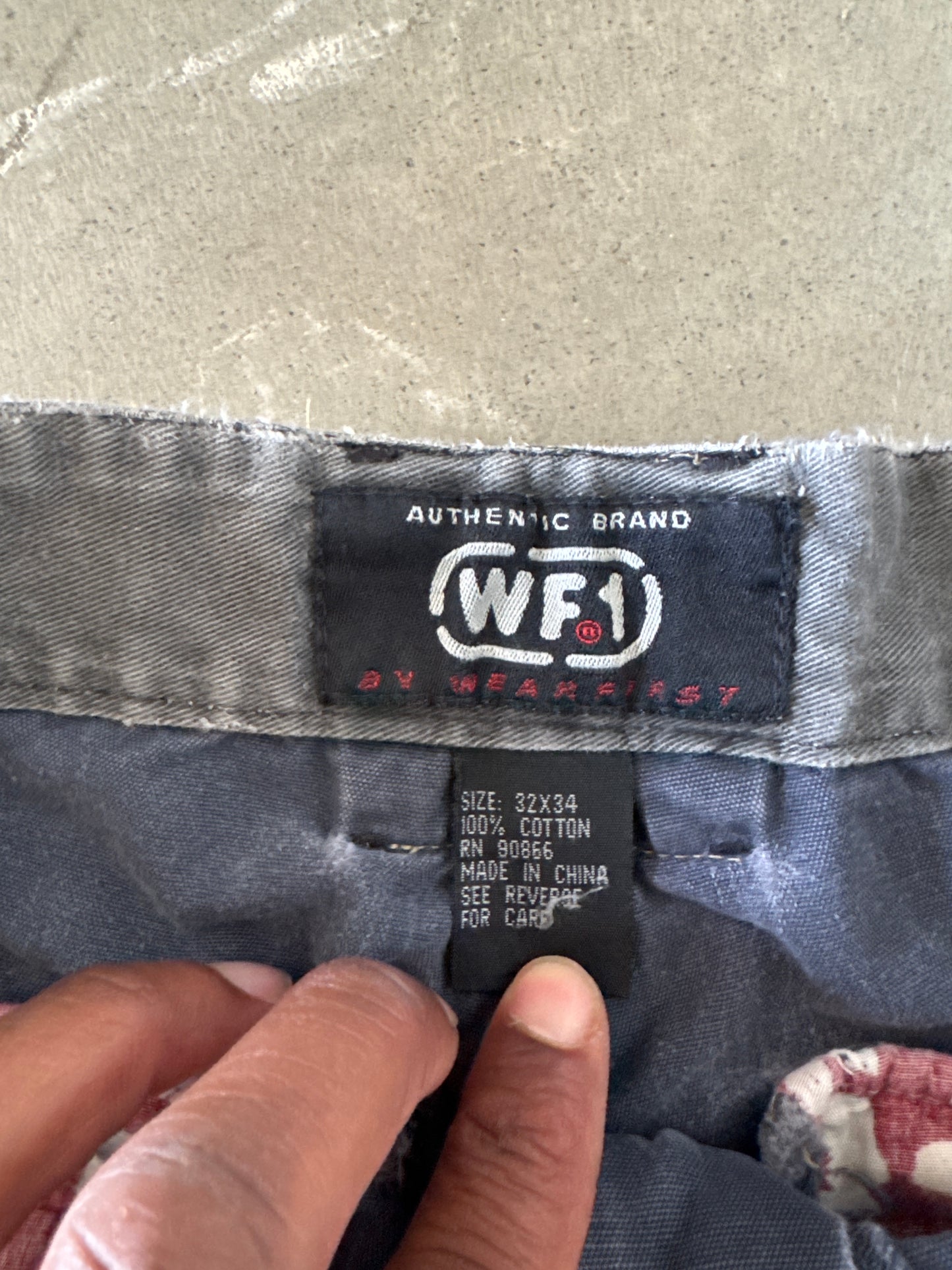 Vintage WF1 Faded Navy Utility Cargo Short