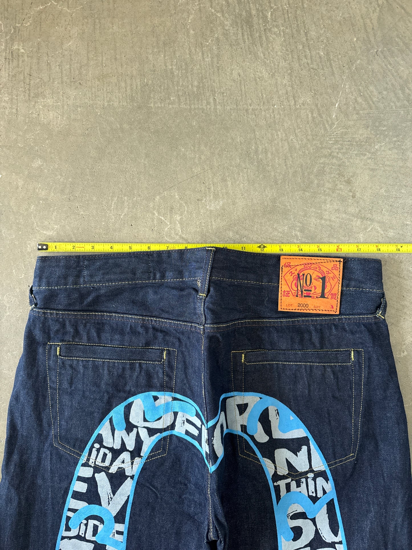 Evisu Blue Japanese Art Selvedge Denim Jeans