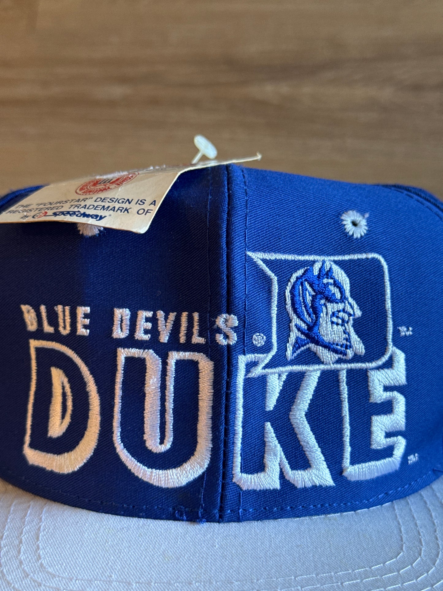 Vintage 90s Super Star Speedway Collegiate Sportswear Duke University Blue Devils Snap Back Hat