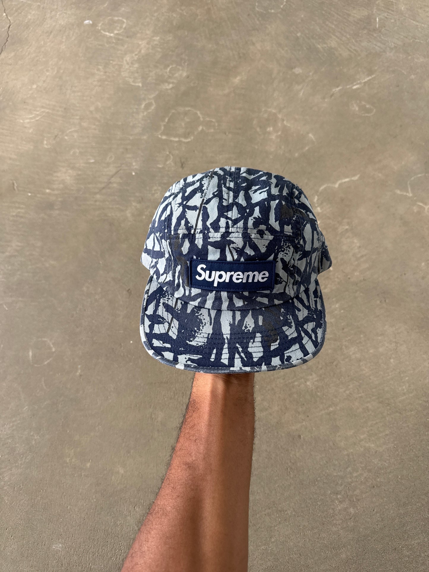 Supreme Reed Blue 5-Panel Camp Cap Hat (SS13)