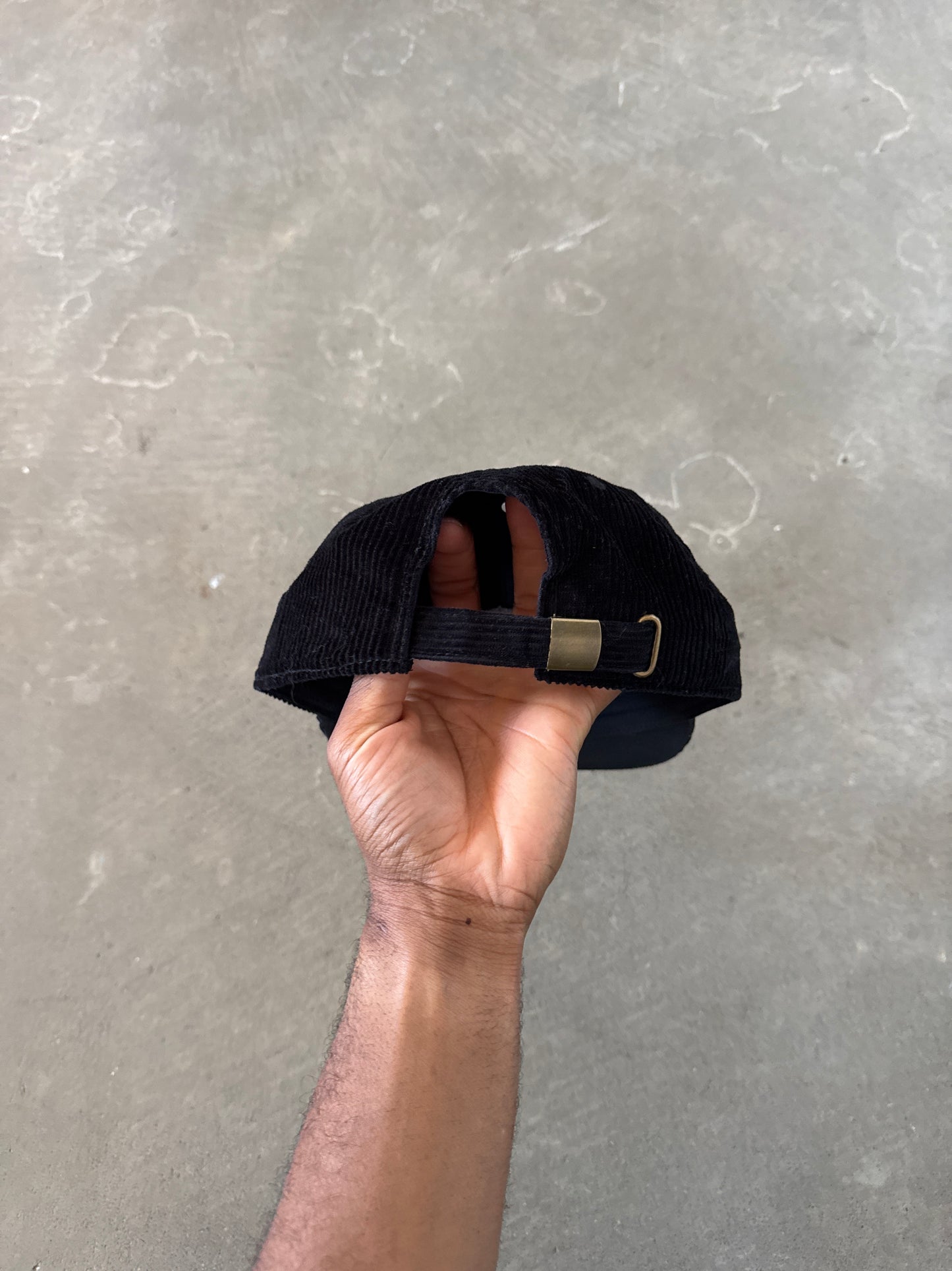 Full Court Classic Black Corduroy Strapback Hat