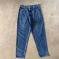 Vintage 90s Guess Jeans Pascal Loose Fit Tapered Leg Dark Washed Denim Jeans