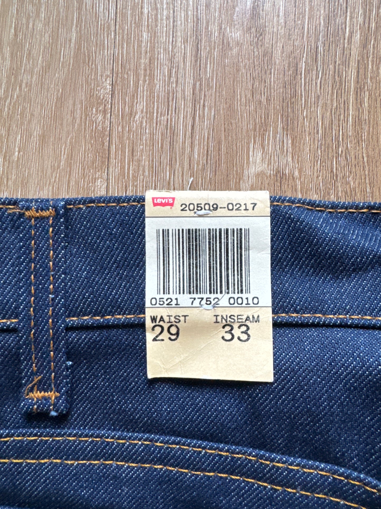 Vintage 1989 Levi’s 509 Slim Straight Boot Adjacent Cut Blue Denim Jeans