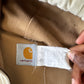 Vintage 90s Carhartt Sun Faded Light Tan Hooded Work Jacket