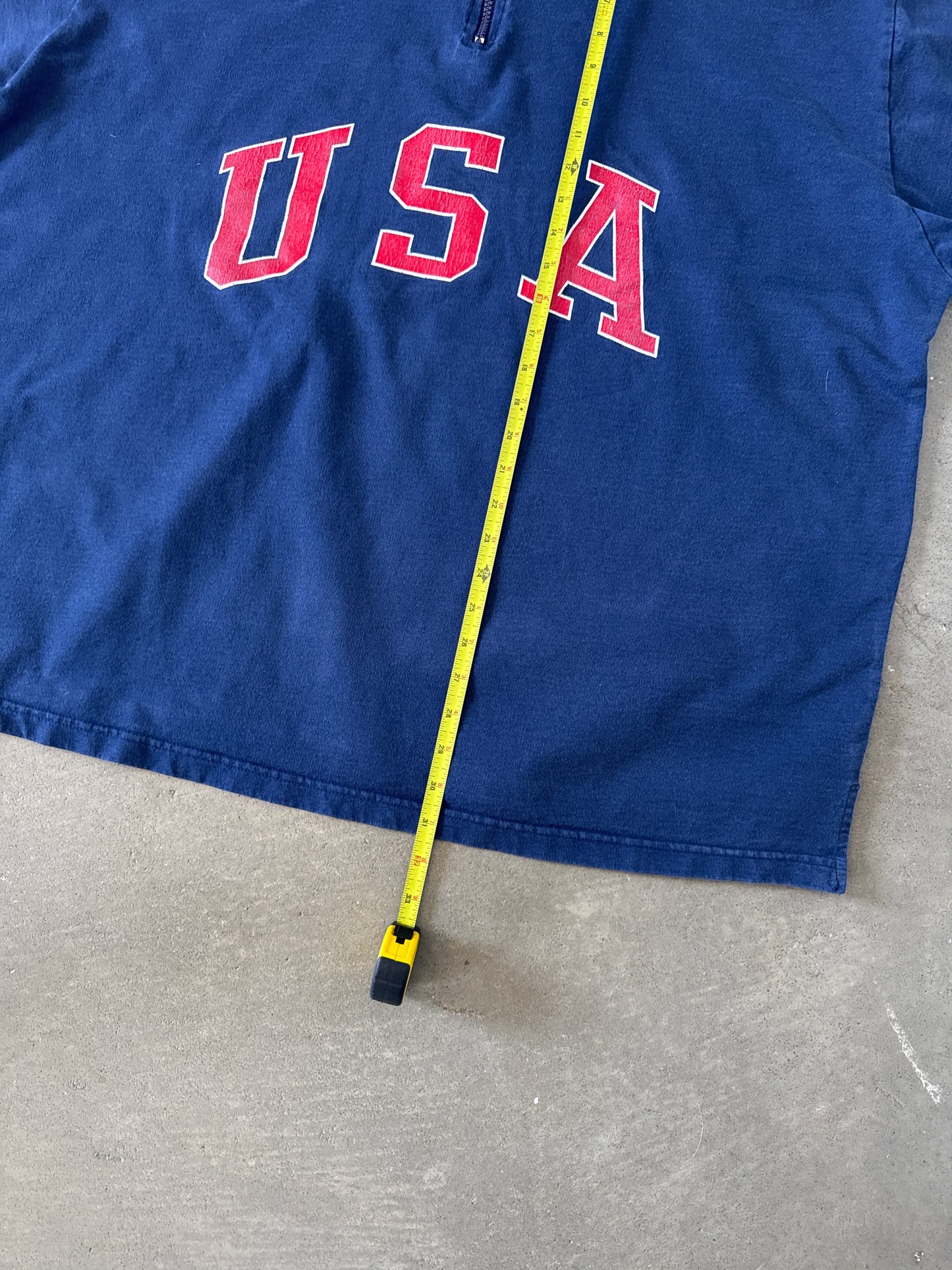 Vintage 90s USA Quarter Zip Pullover Sweatshirt