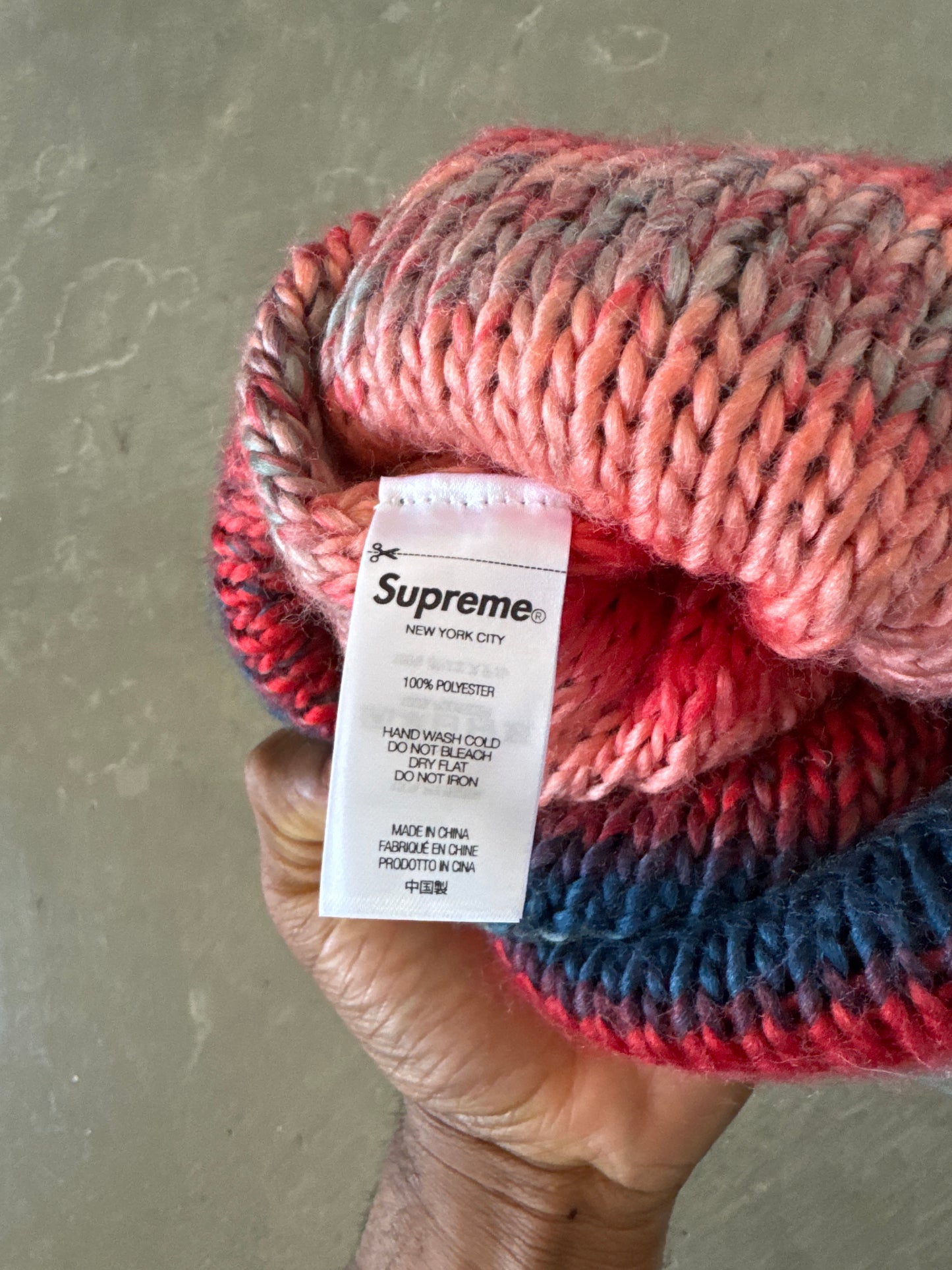 Supreme Ombré Stripe Navy Beanie