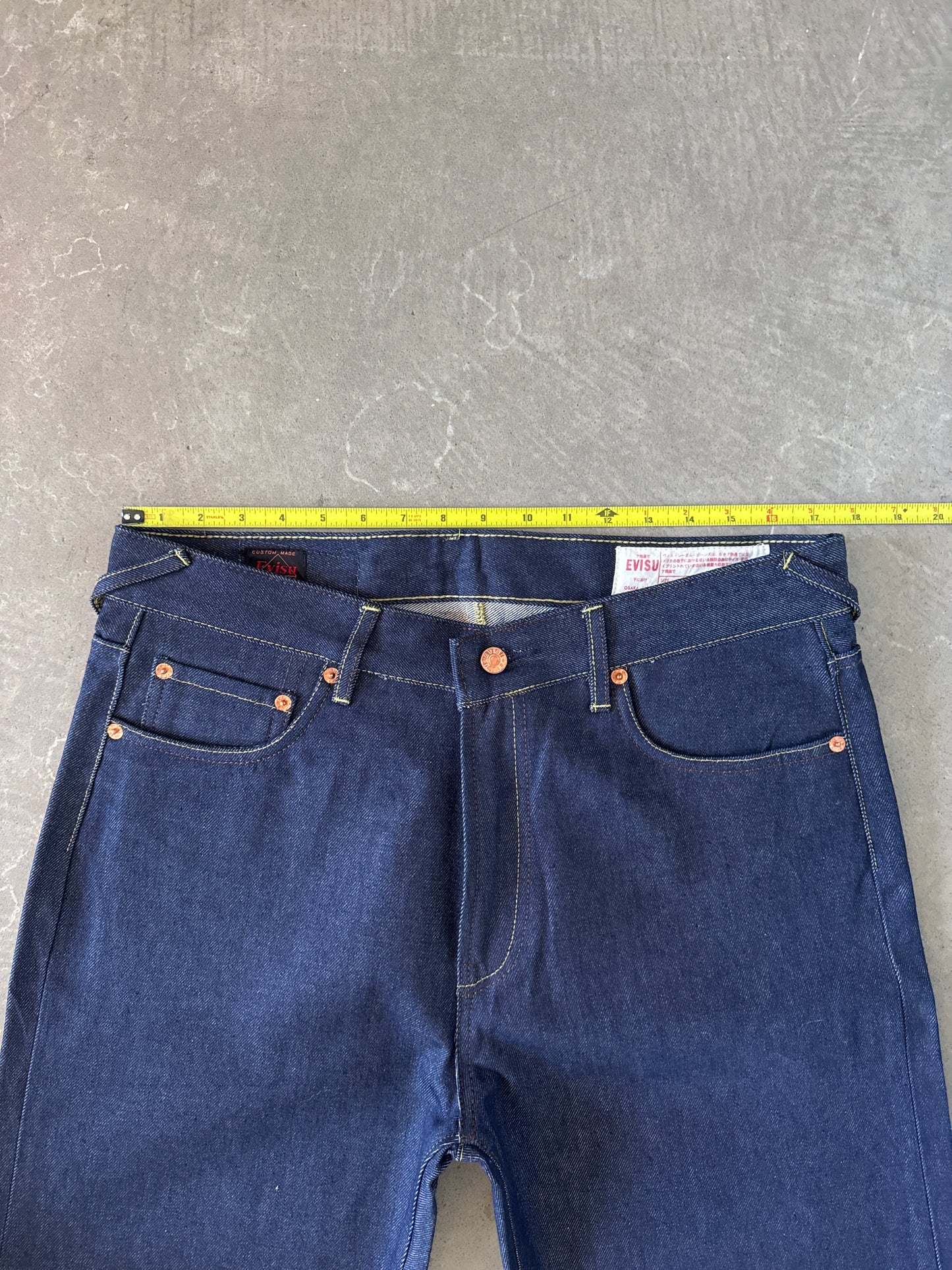 Evisu Embroidered Japanese Wave Art Salvage Denim Jeans
