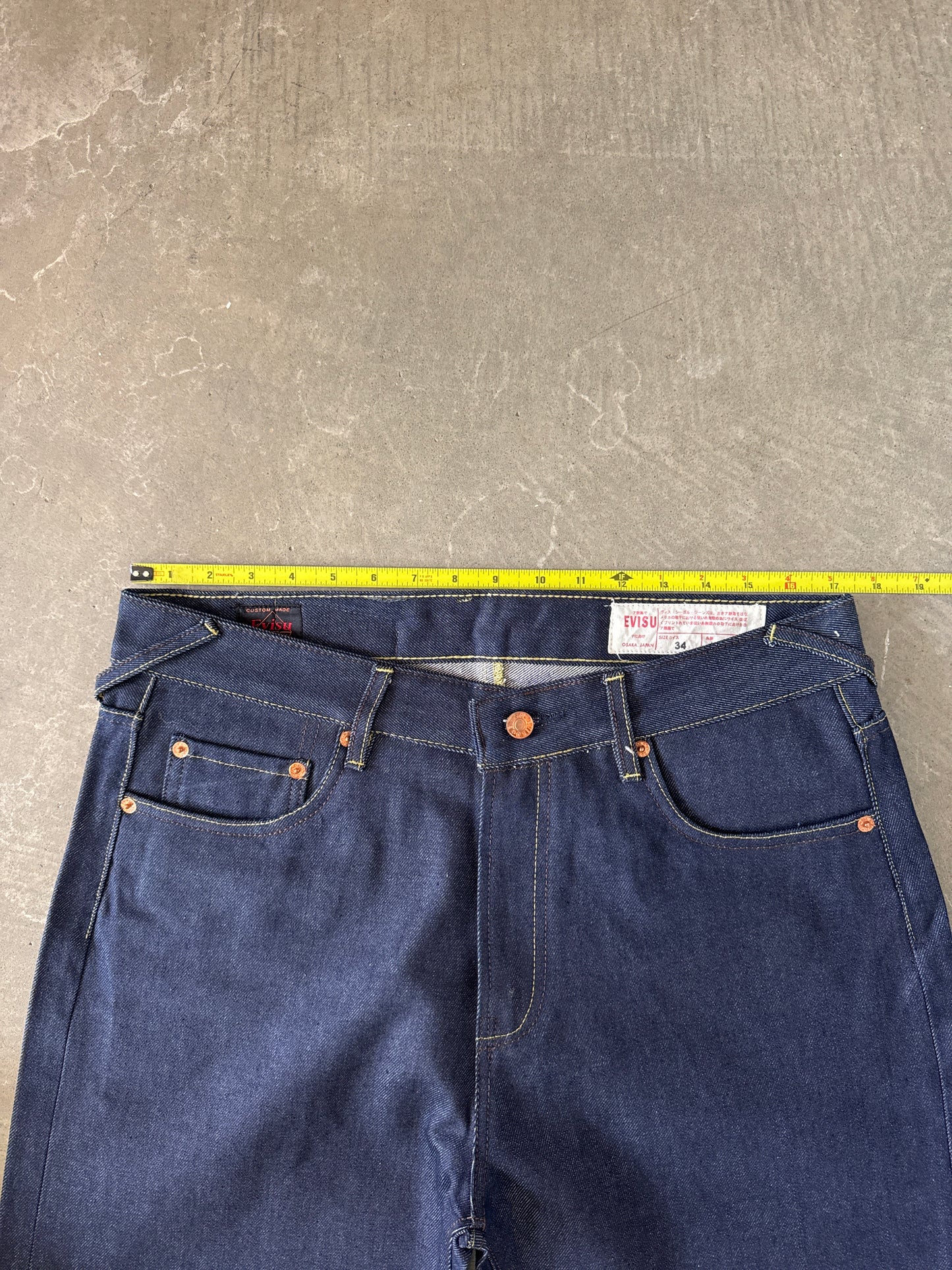 Evisu Embroidered Japanese Art Salvage Denim Jeans