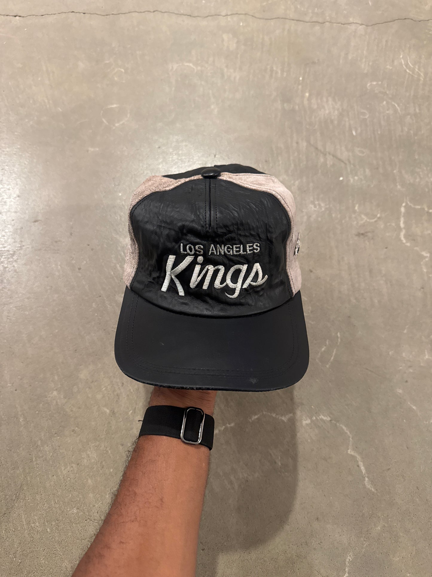 Vintage Los Angeles Kings Genuine Leather Snapback Hat
