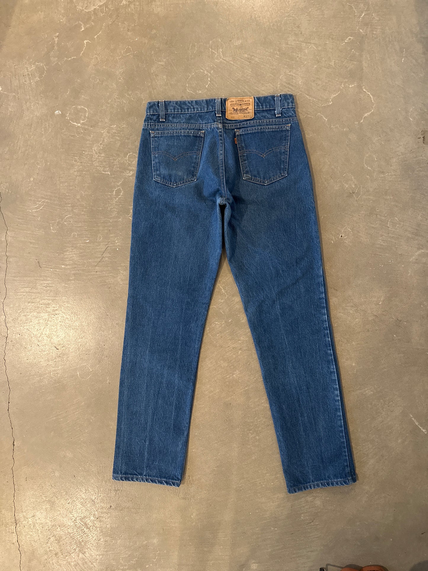 Vintage Levi’s 506 Orange Tab Regular Fit Dark Washed Blue Denim Jeans