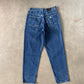 Vintage 90s Guess Jeans Pascal Loose Fit Tapered Leg Dark Washed Denim Jeans