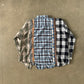 Needles Rebuild By Needles 7 Cut Reworked Flannel Button Up Shirt