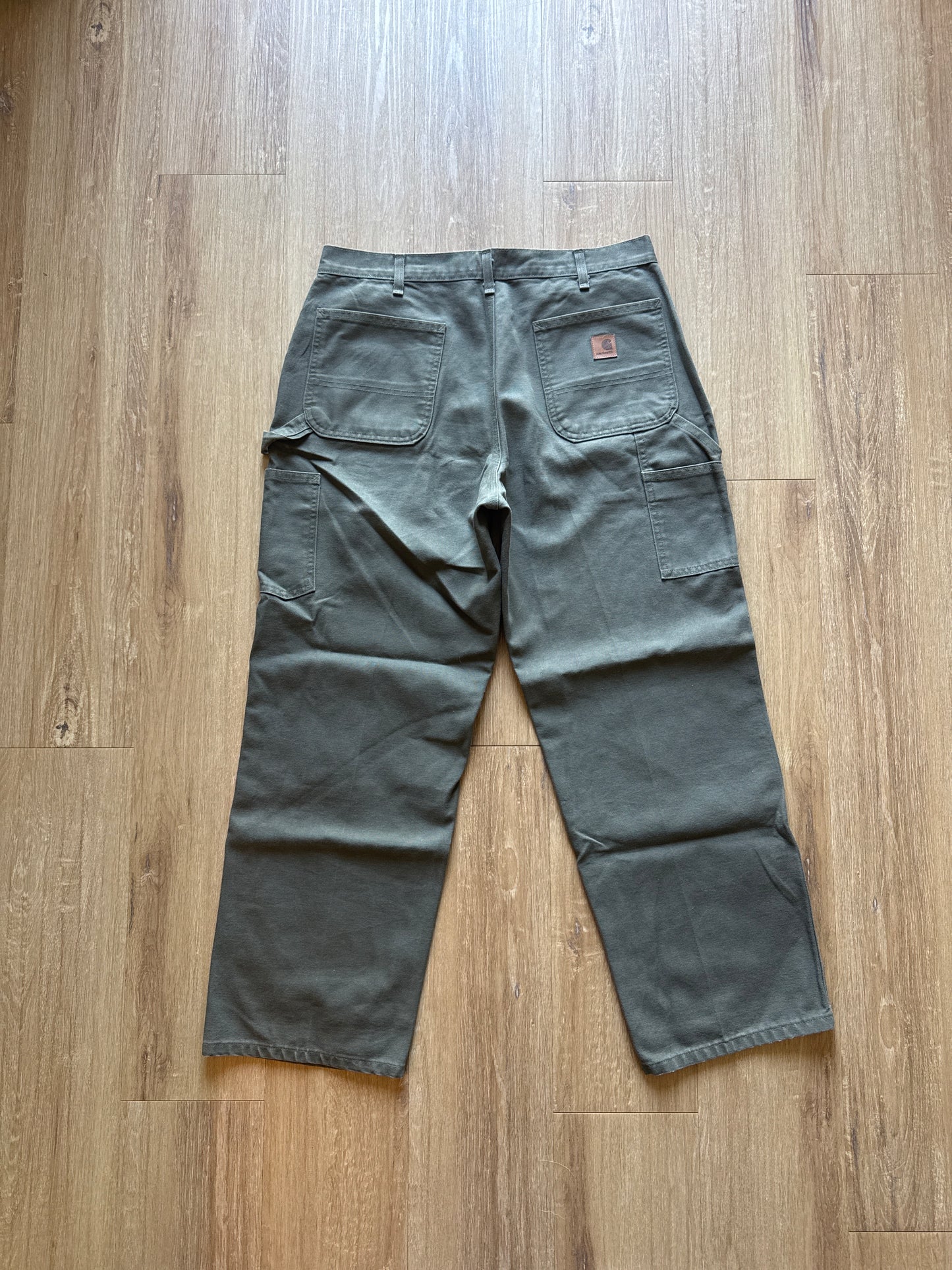 Carhartt Olive Green Original Dungaree Fit Carpenter Pants