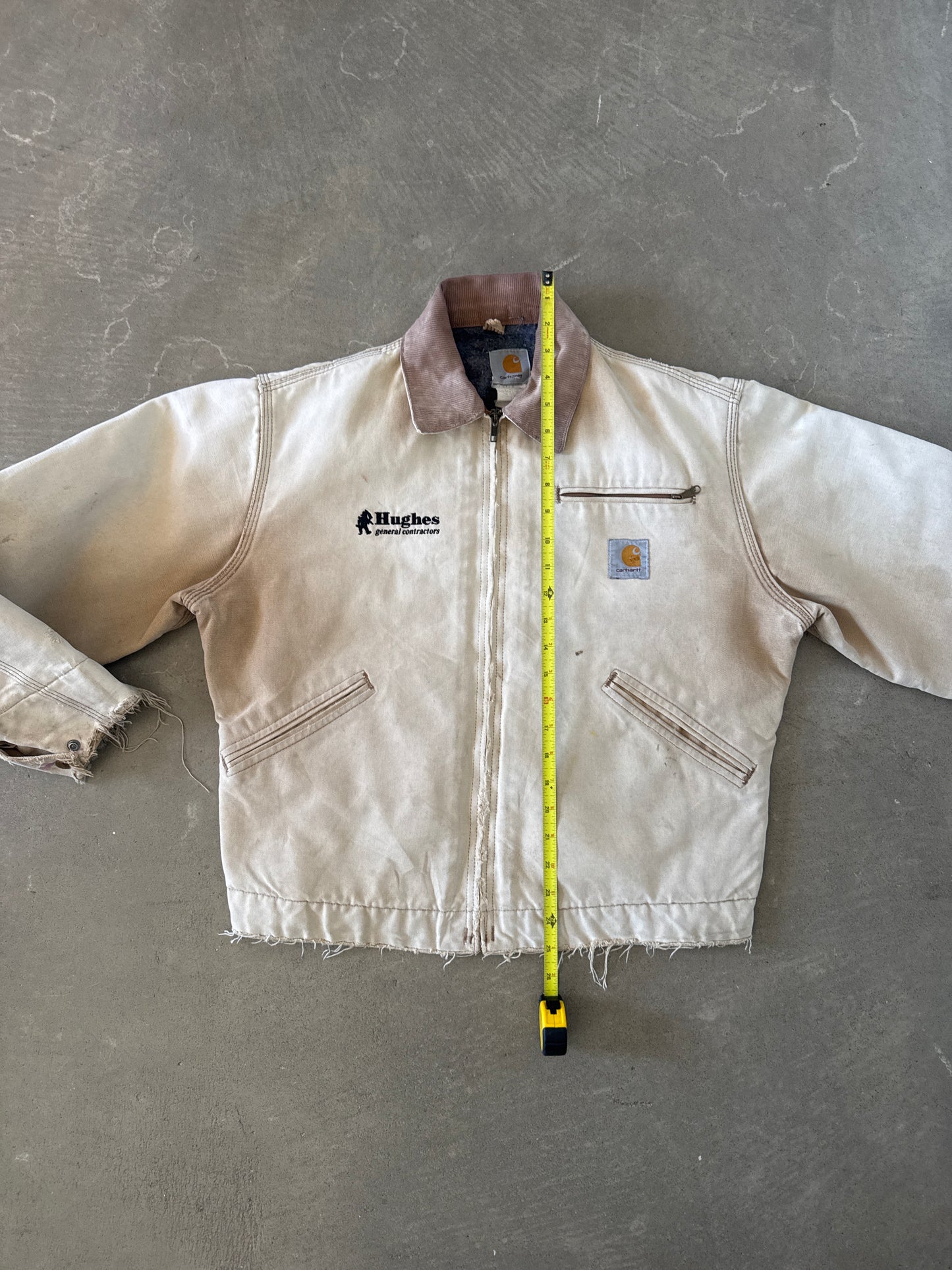Vintage Carhartt Detroit Distressed Tan Sun Faded Jacket