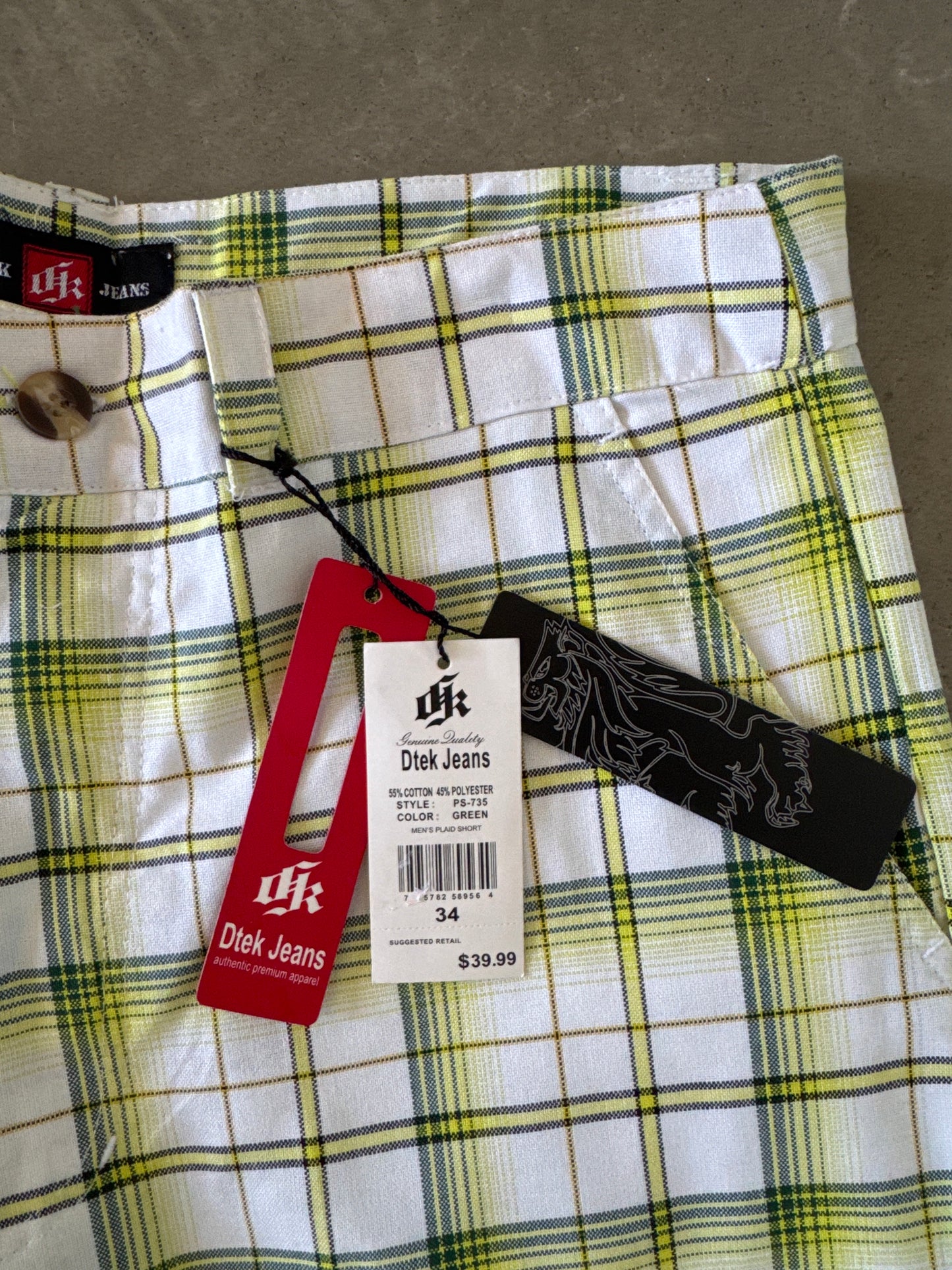 Vintage Y2K Dtek Plaid Baggy Long Shorts