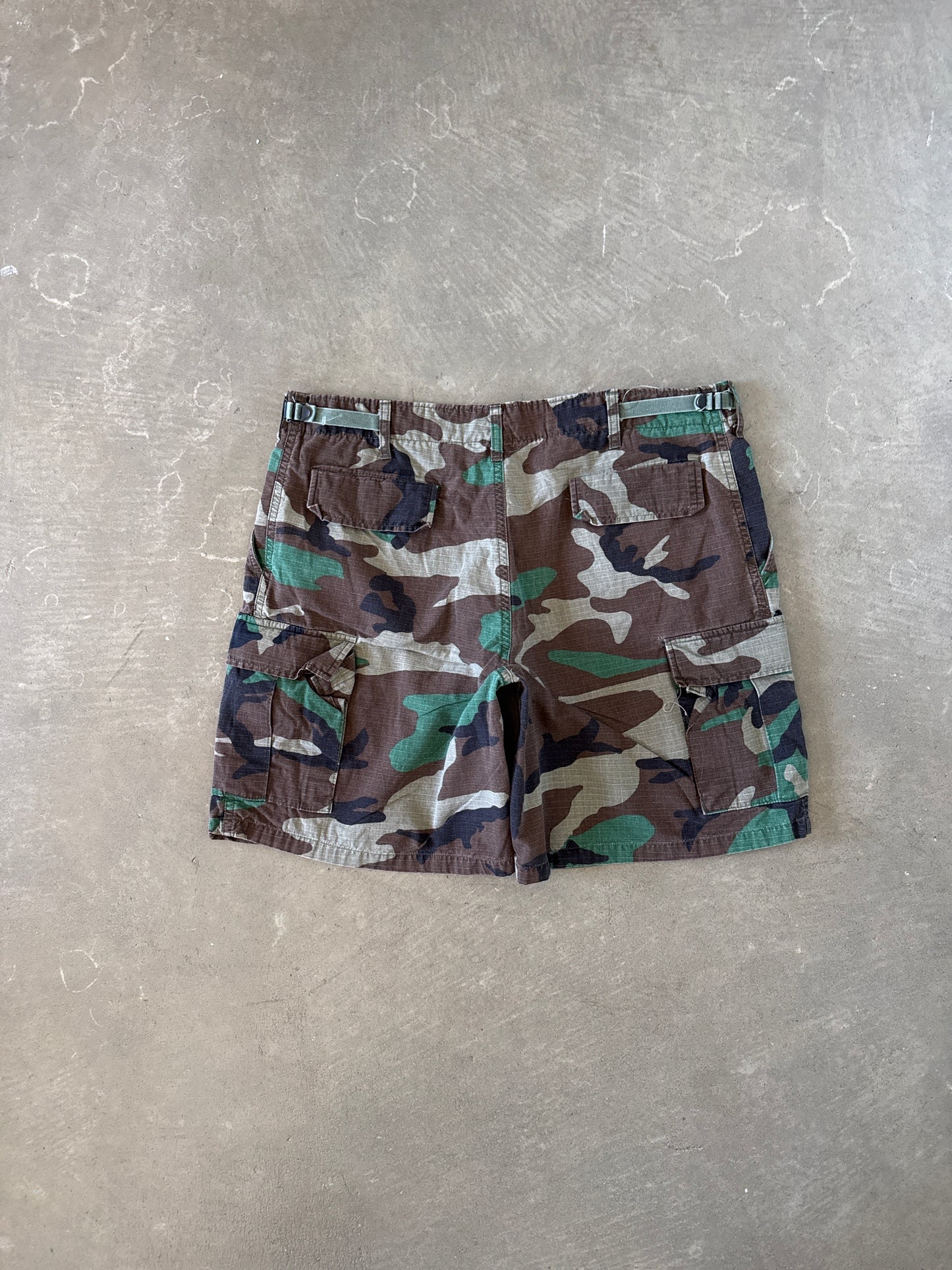 Vintage Military Camo Cargo Shorts