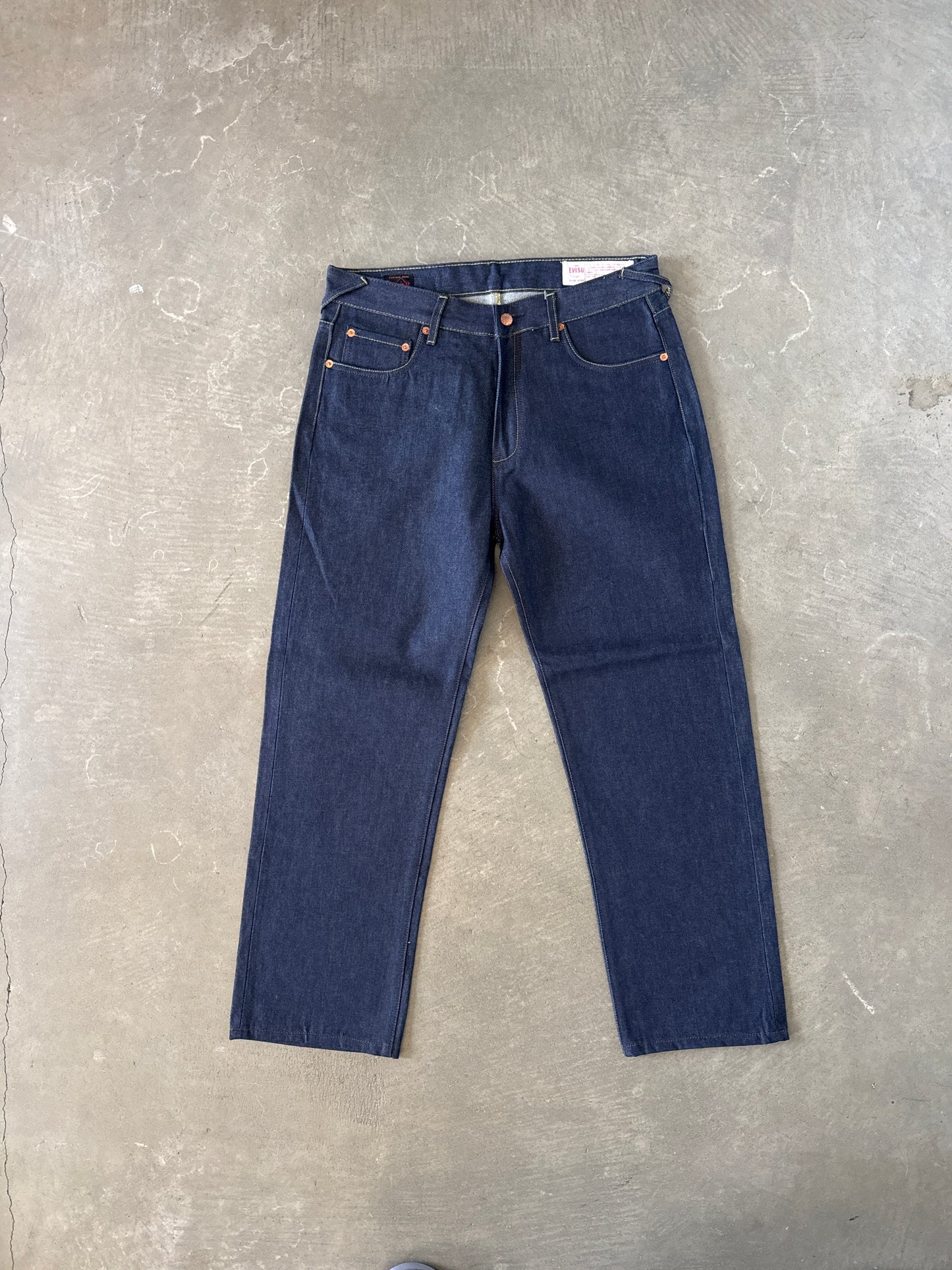 Evisu Japanese Yellow Wave Art Selvedge Denim Jeans