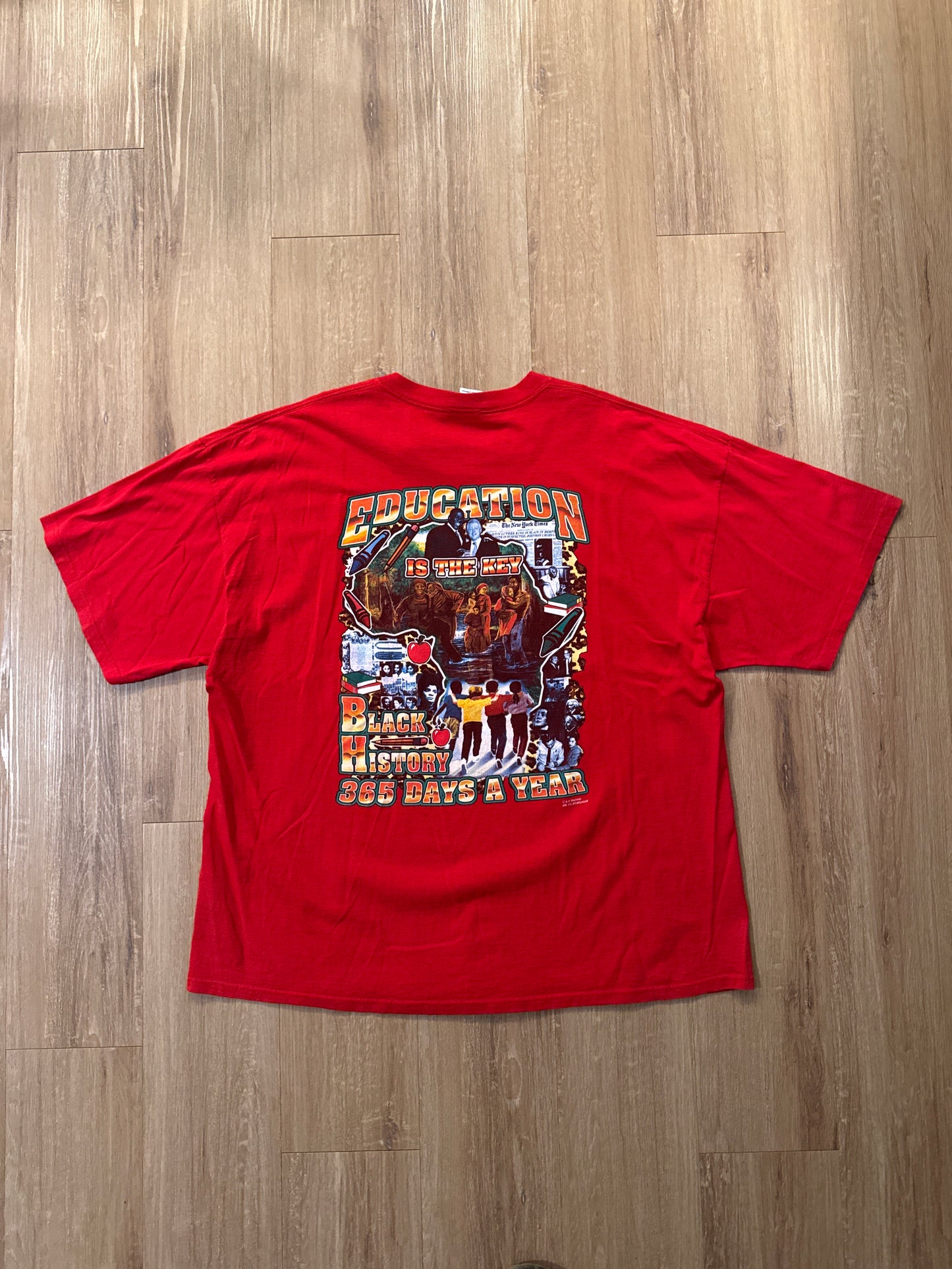 Vintage Black History The Journey Continues Education Is Key Tee