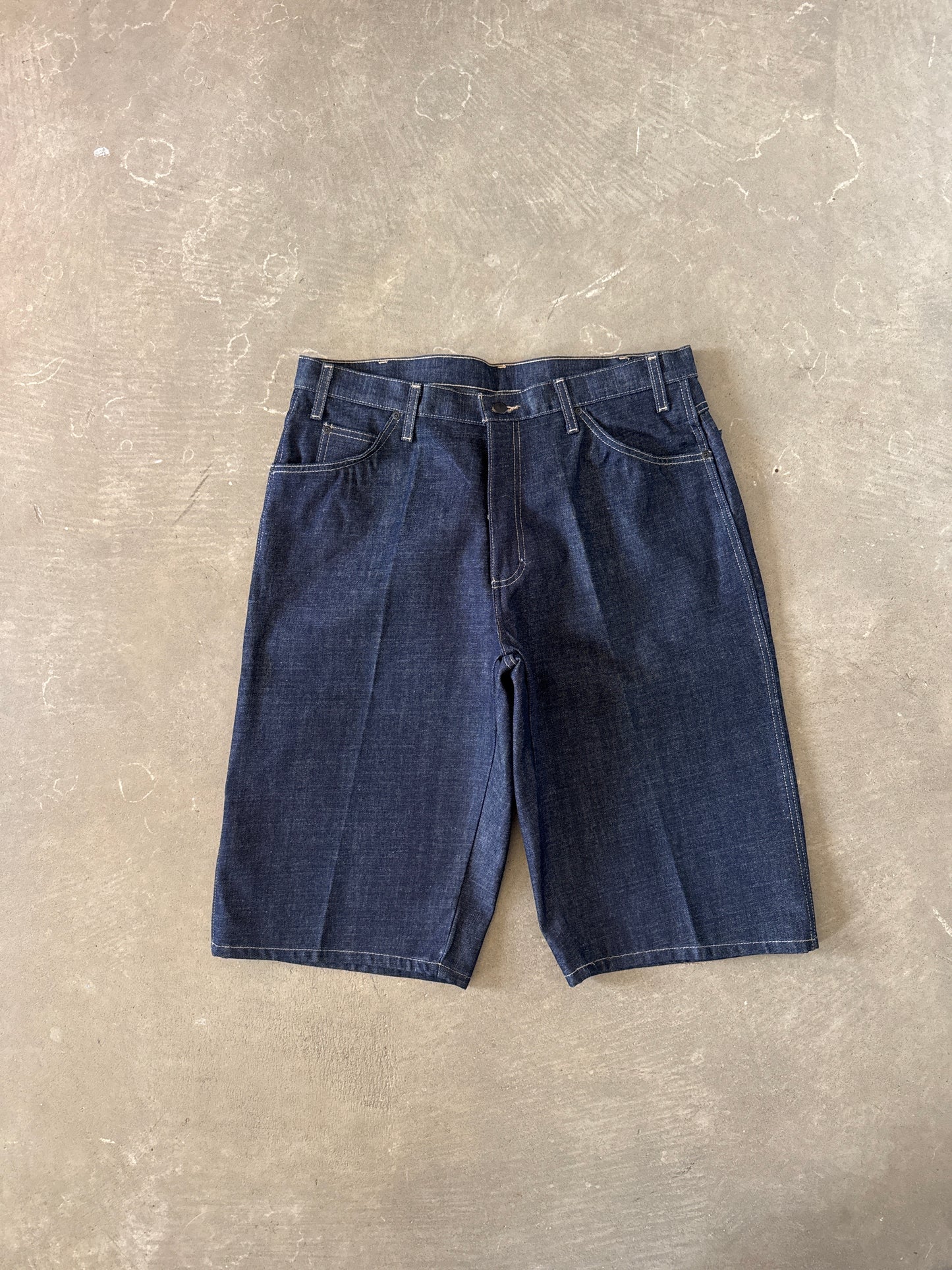 Vintage Dickies Baggy Dark Denim Jean Shorts