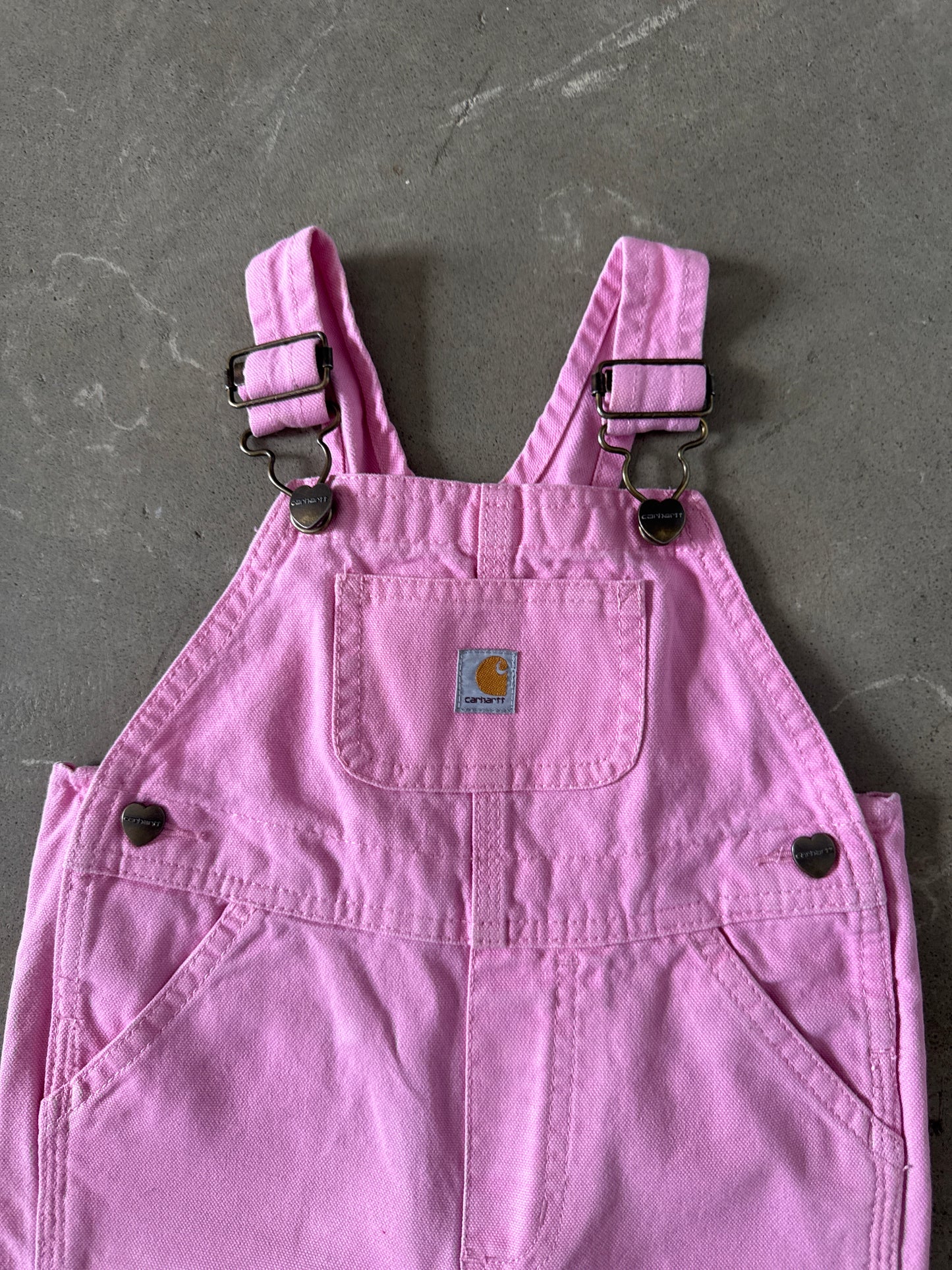 Carhartt Girls' Infant Canvas Pink Bib Overalls
