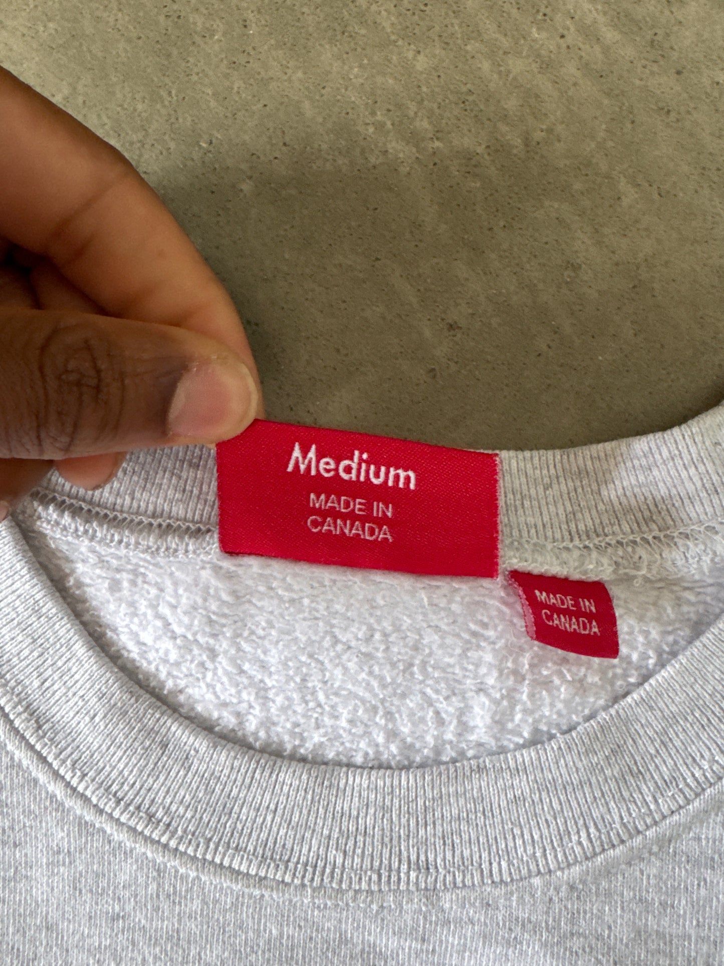 Supreme Warm Up Ash Grey Crewneck (SS19)