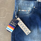 Y2K Indigo 30 Baggy Faded Denim Shorts