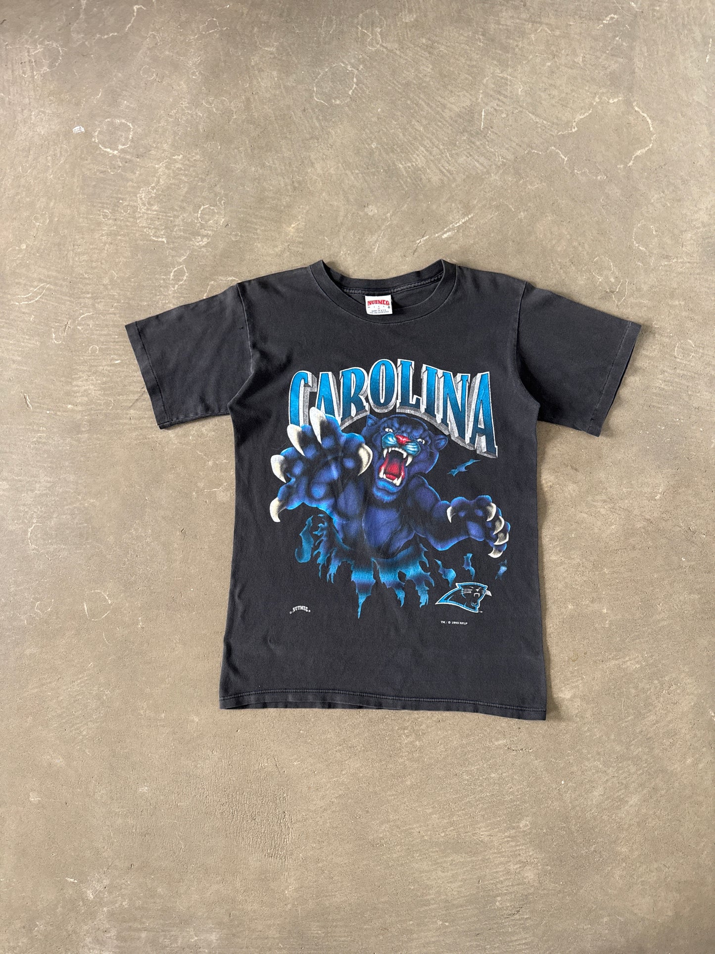 Vintage 1993 Nutmeg Carolina Panthers Break Thru Tee